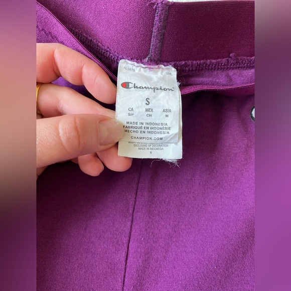 Women’s champion purple biker shorts & crop tank top set - Picture 12 of 16